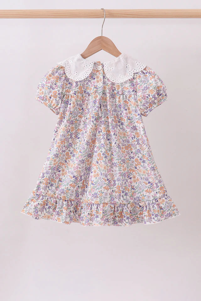 Floral Lace Ruffle Dress