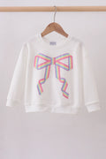 Hand-sewn bow mom&me sweatshirt Kids