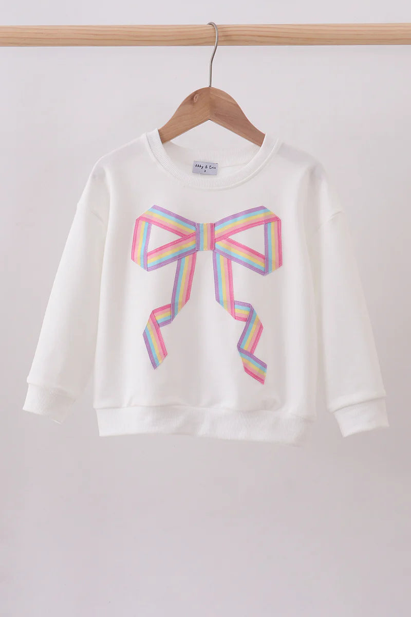 Hand-sewn bow mom&me sweatshirt Kids