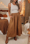 Chestnut Colorblock Maxi Dress
