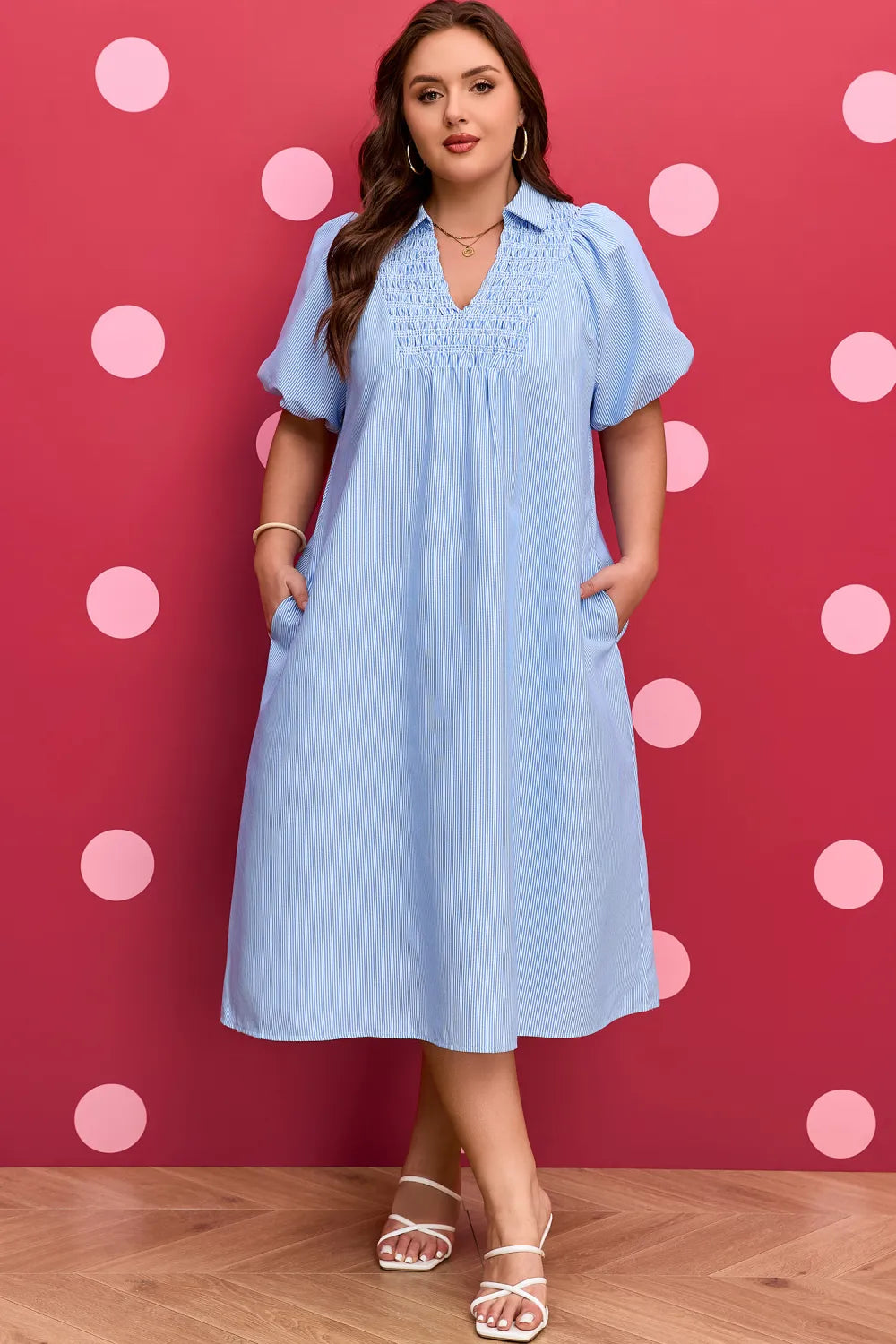 Curvy Sky Blue Dress