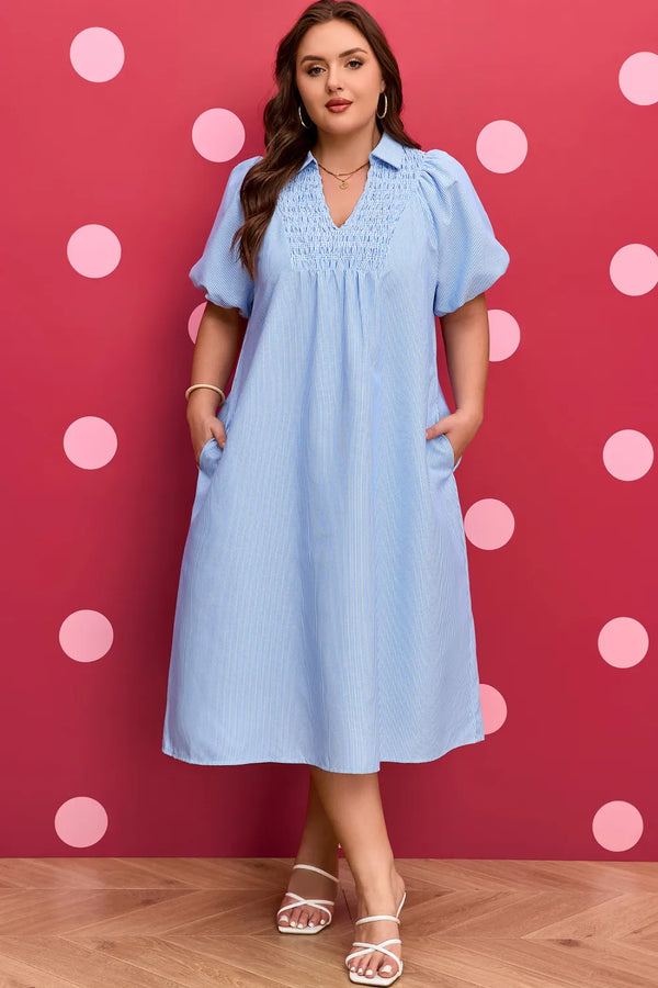 Curvy Sky Blue Dress