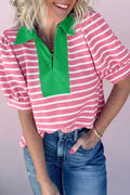 Stripe Collar Top