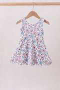 Floral Performance Scalloped Tank Dress