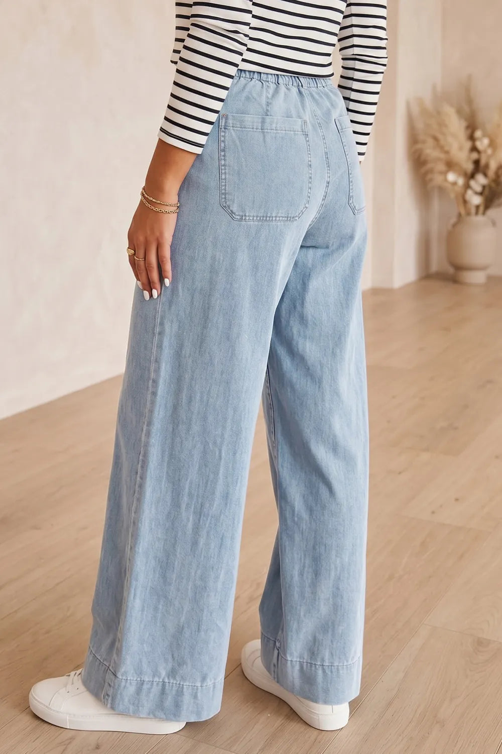 Beau Blue Solid Full-Length Regular Pocket Detail Wholesale Denim Jeans