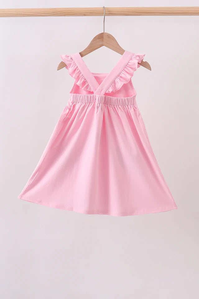 Pink Football Applique Dress Abby & Evie