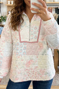 Floral Quilted Long Sleeve Sweatshirt