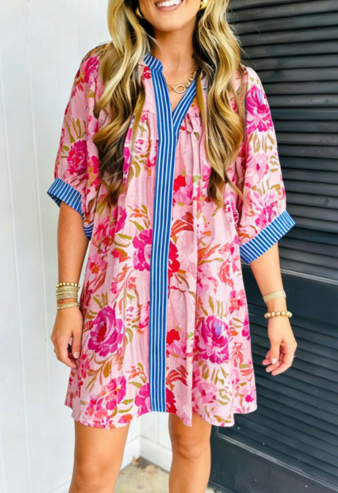Multicolor Floral Print Dress