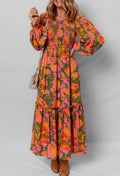 Orang Floral Puff Sleeve Maxi Dress