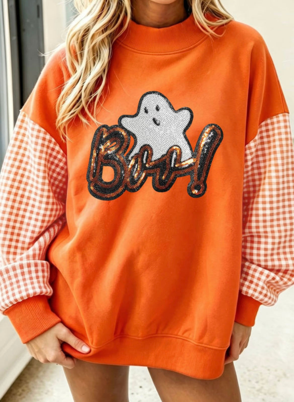 Sequin Ghost Sweatshirt
