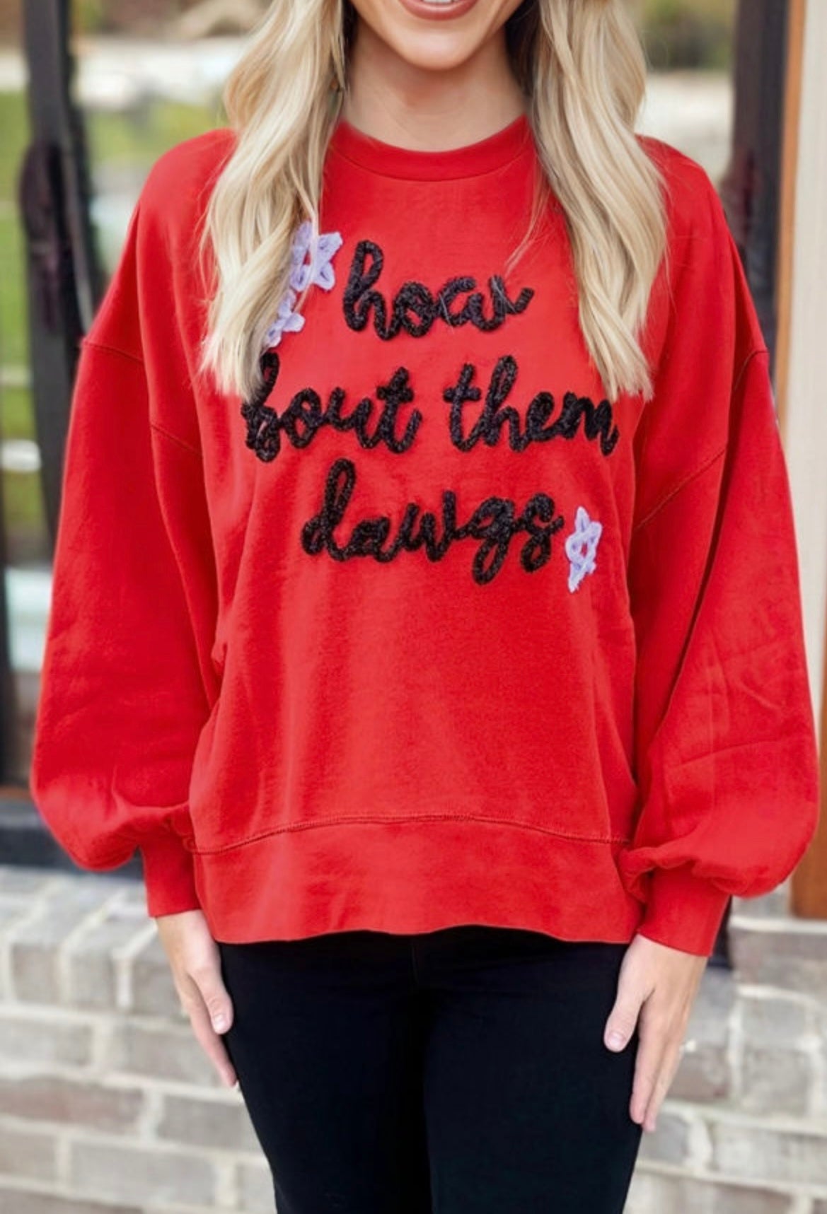 How about Them Dawgs Embroidered Sweater