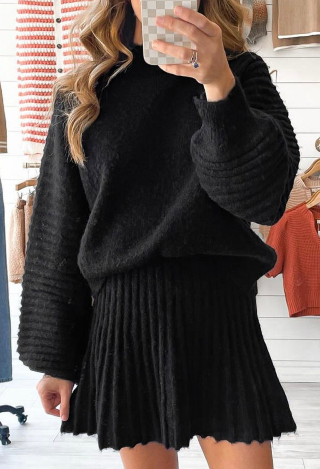 Sweater Skirt Set