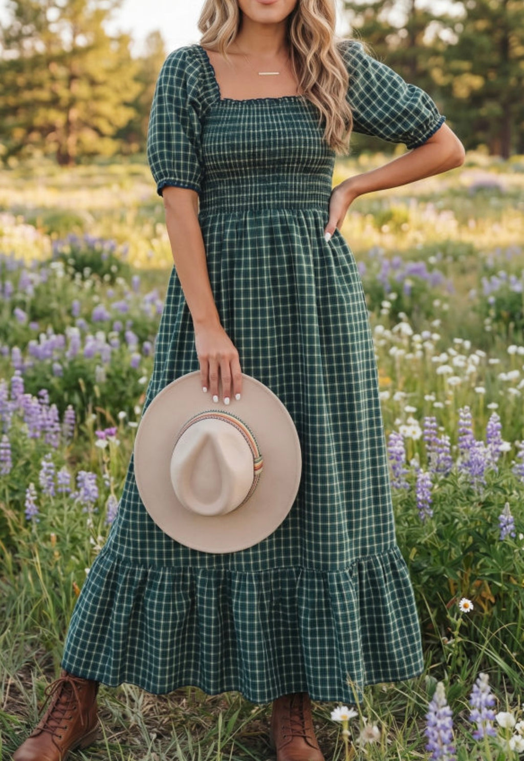 Green Plaid Dress