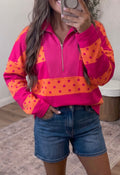 Quarter Zip Long Sleeve Top