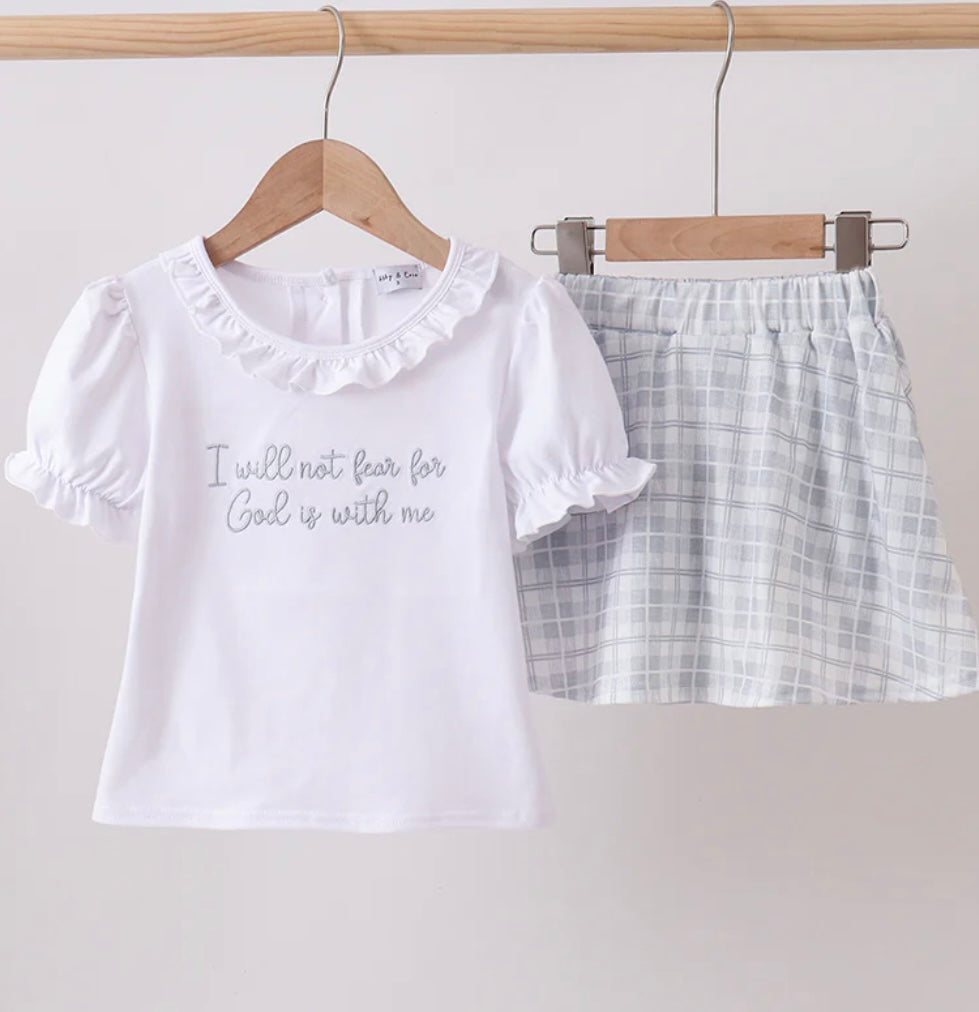 I Will Not Fear for God is With Me Skort Set