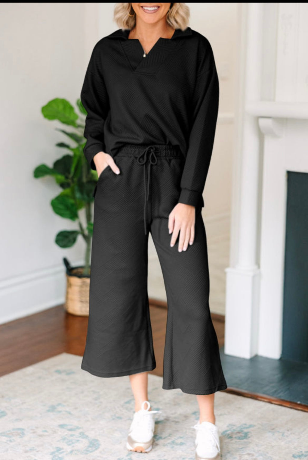 Classic Solid Pants Set