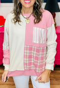 Pink Colorblock Top