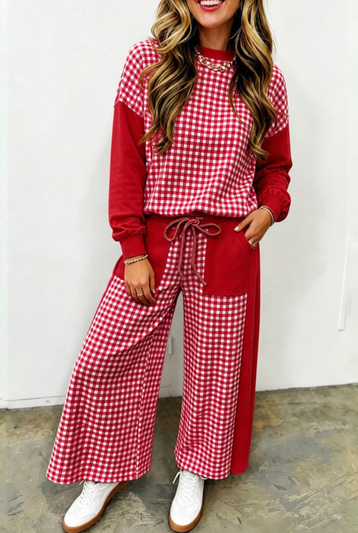 Gingham Pants Set
