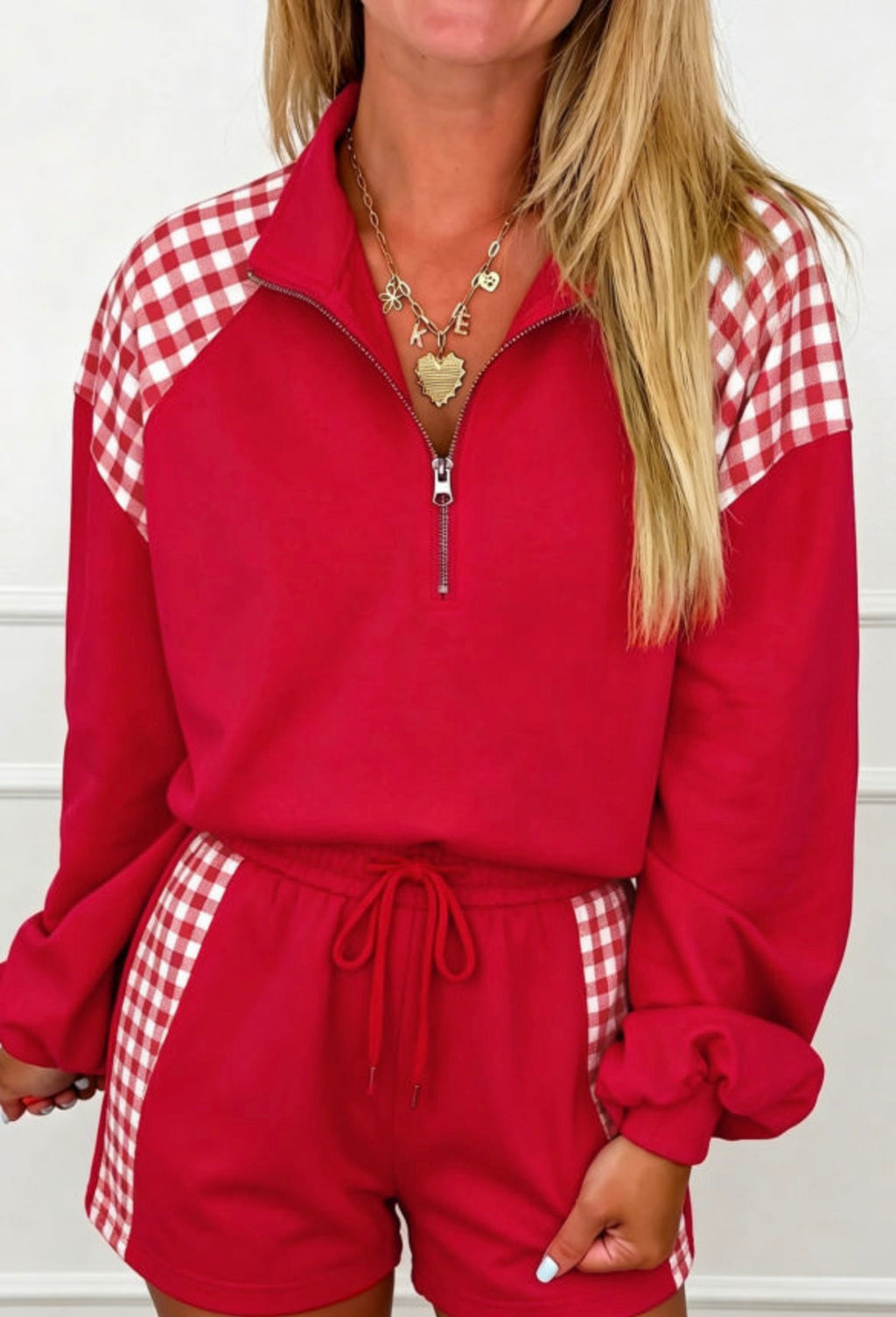 Plaid Shorts Set