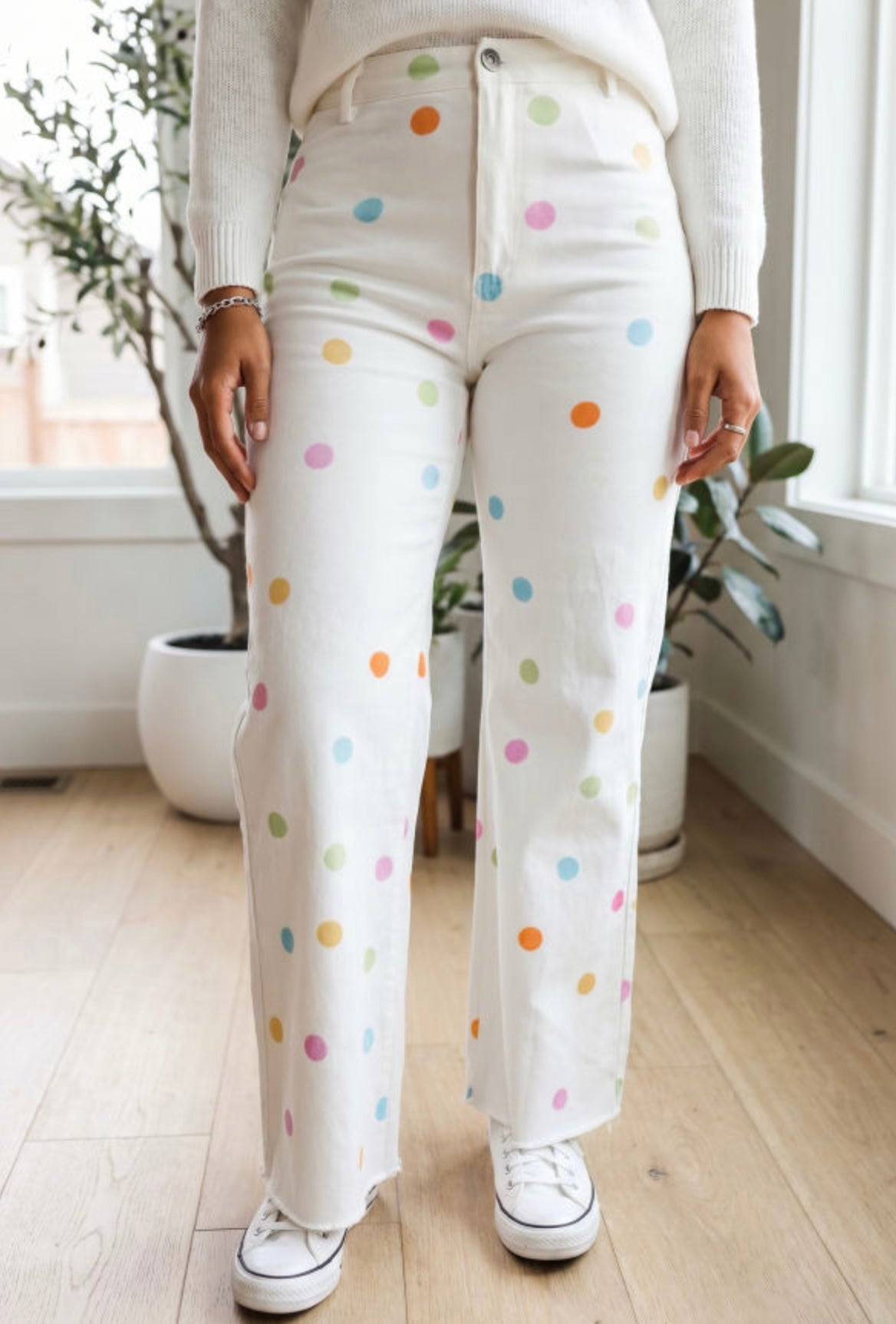 Colorful Polka Dot Jeans