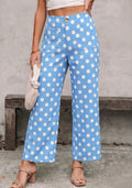 Polka Dot Pants Elastic Waist