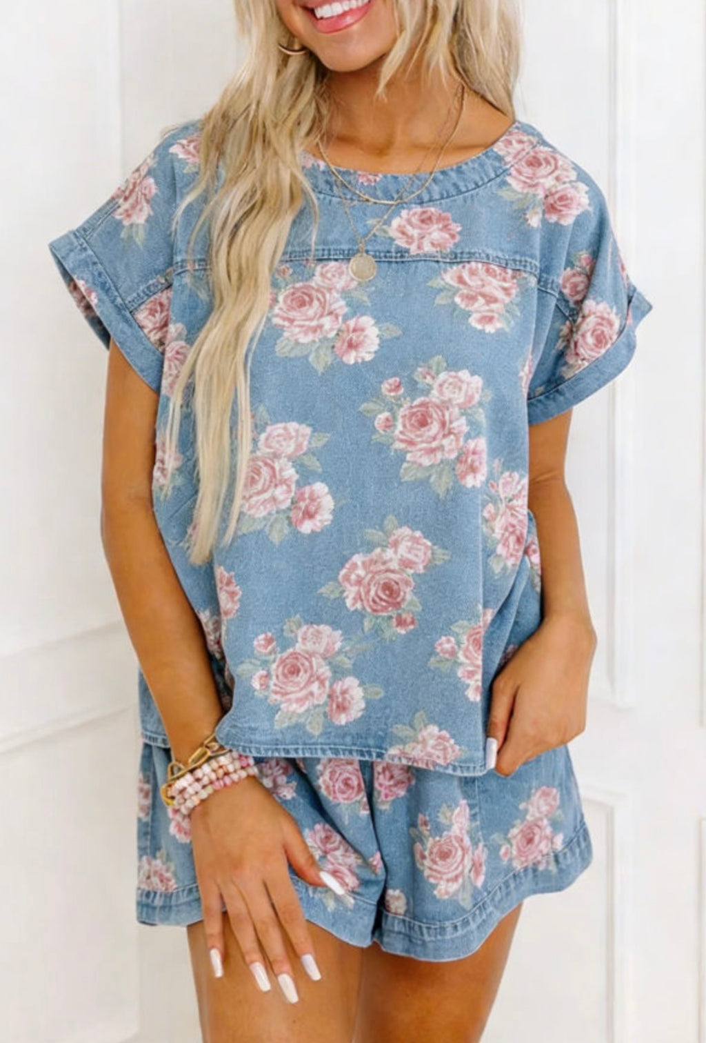 Sky Blue Denim Set