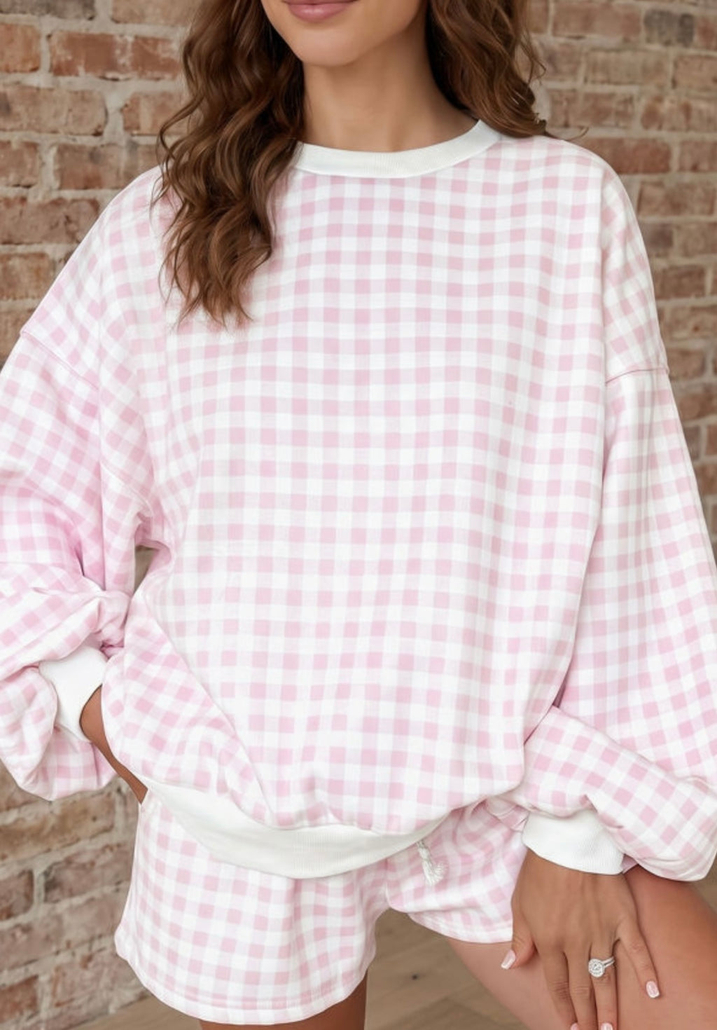 Plaid Pullover Set