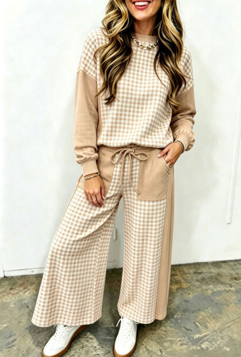 Gingham Pants Set