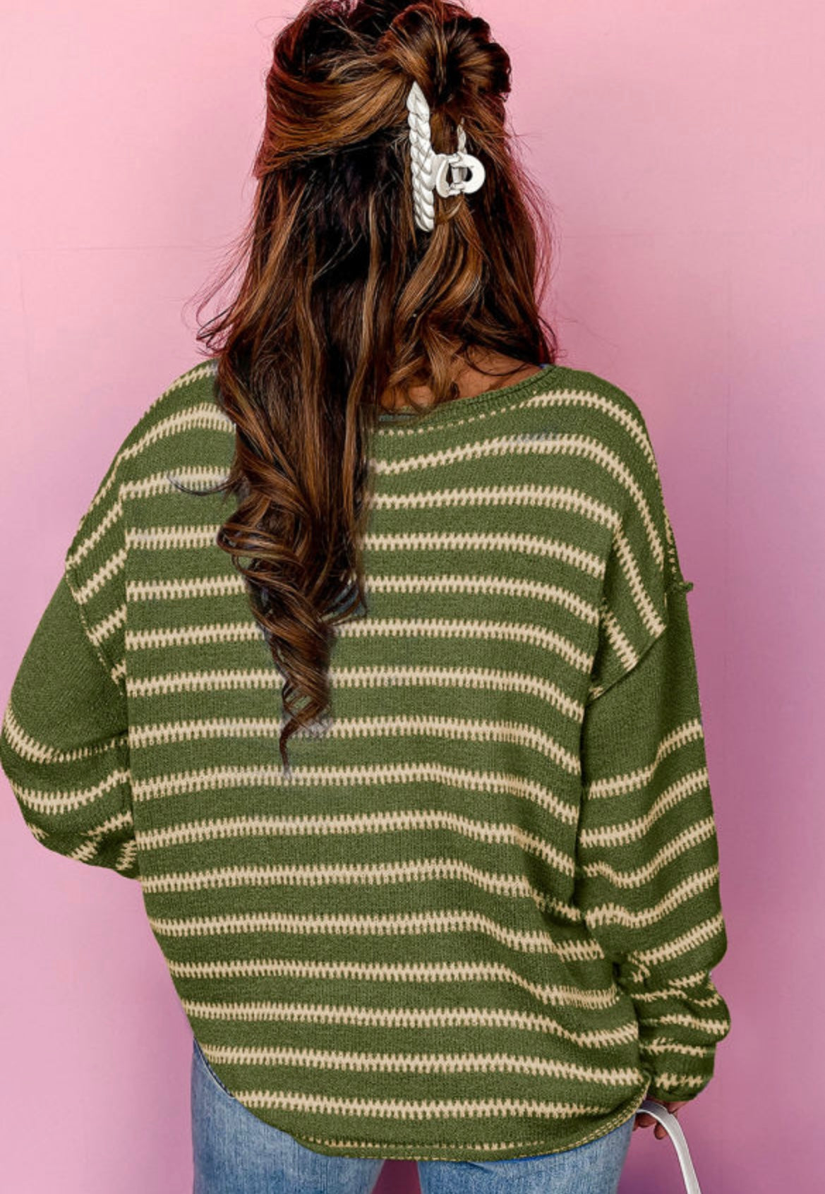 Green Stripe Sweater