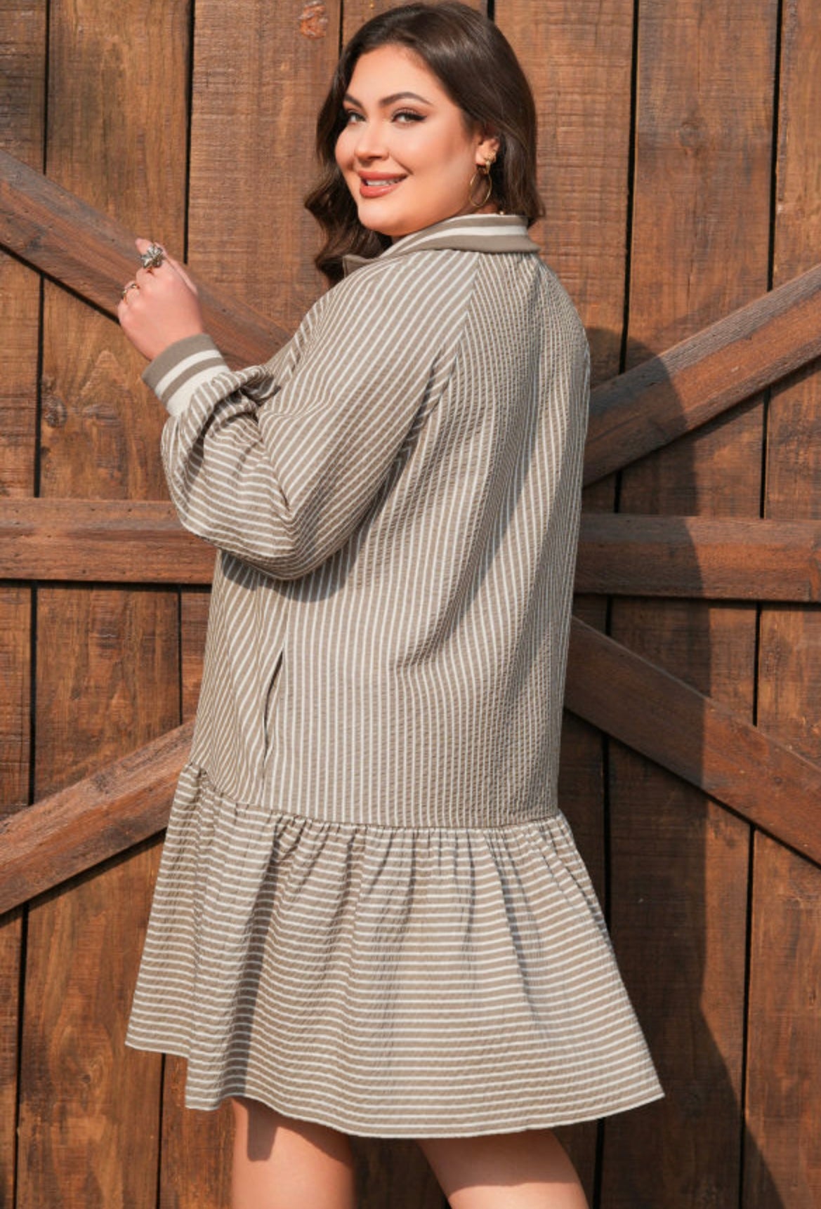 Stripe Collar Dress