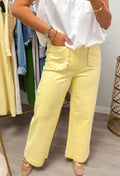 Yellow Scallop Pants