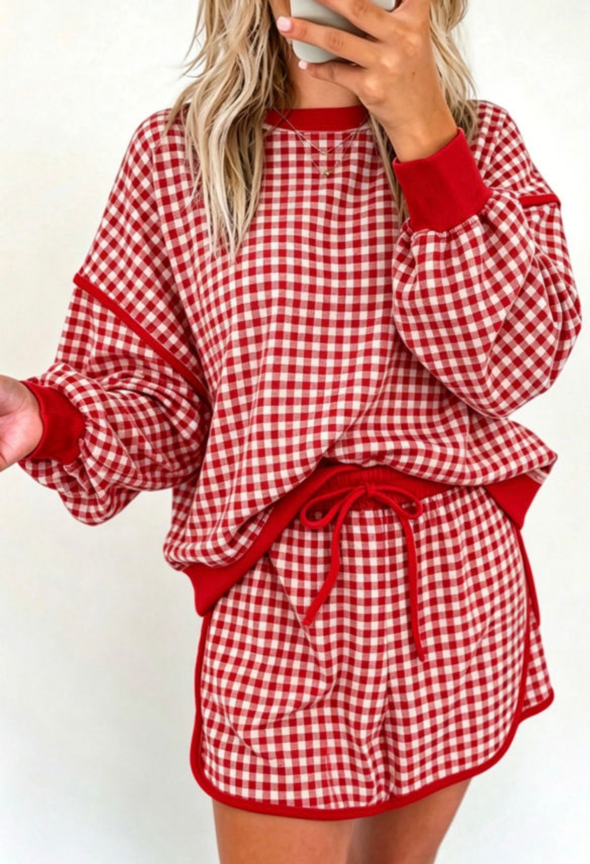 Gingham Skort Set