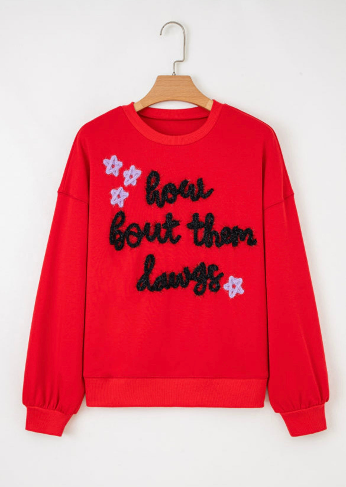 How about Them Dawgs Embroidered Sweater