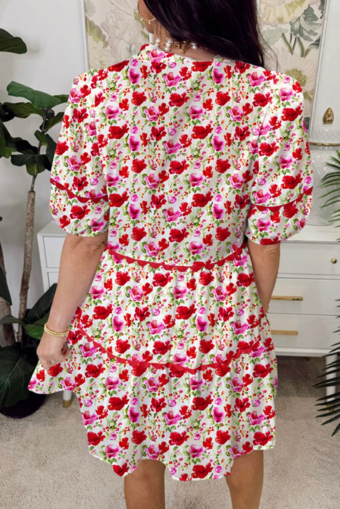 Red floral Ric Rac dress