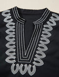 Black Embroidered Detail Top
