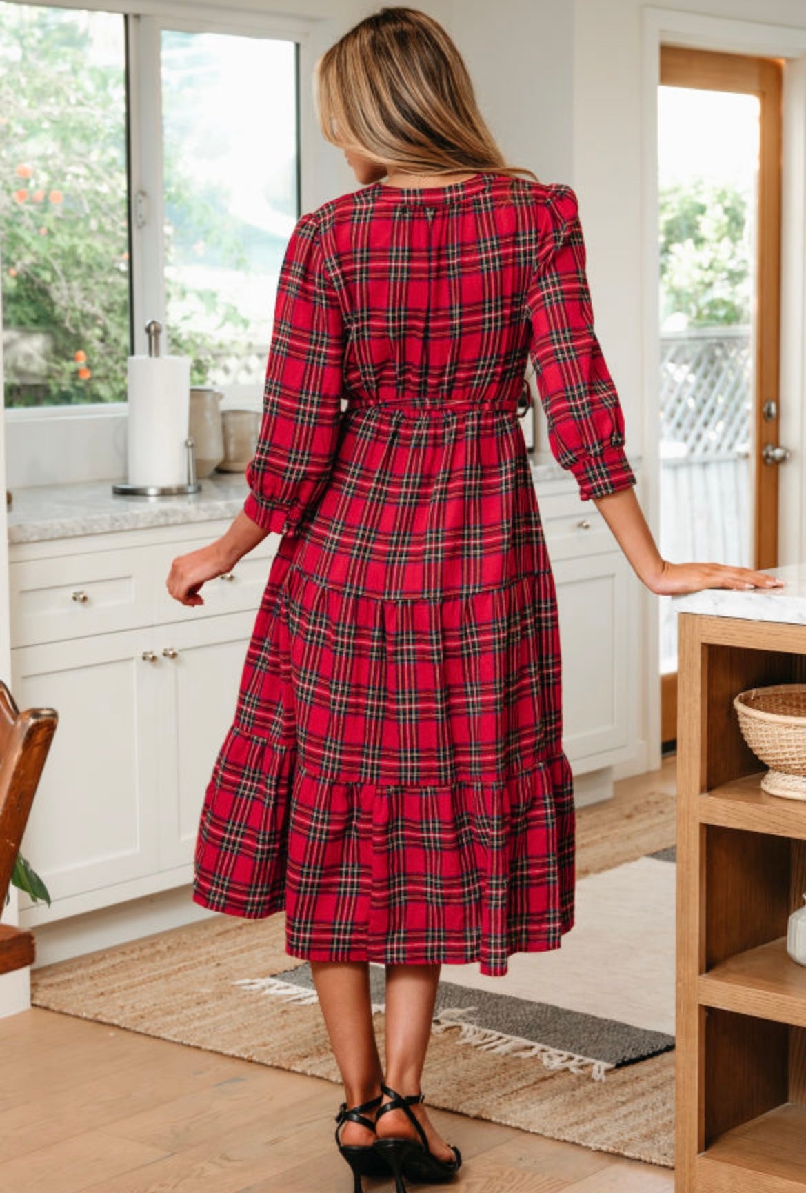 Red Christmas Plaid Dress