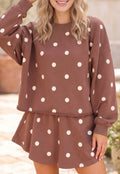 Polka dot skort set