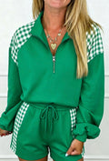 Plaid Shorts Set