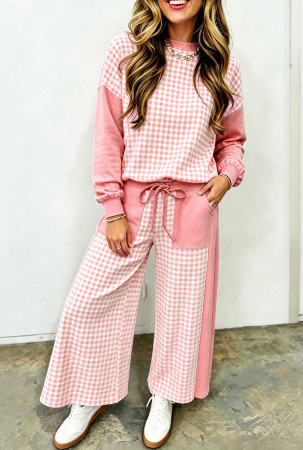 Gingham Pants Set