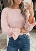 Pink Ruffle Sleeve Top