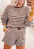 Pullover Elastic Waist Shorts Set