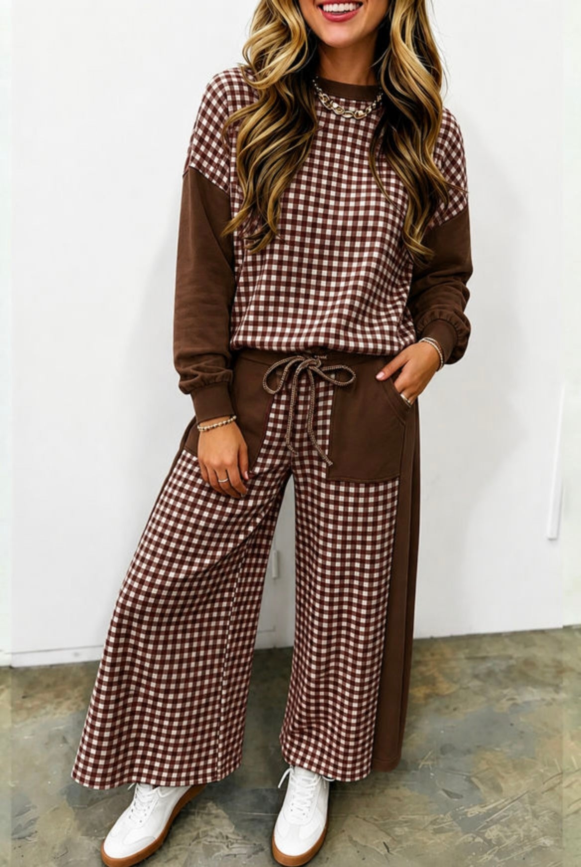 Gingham Pants Set