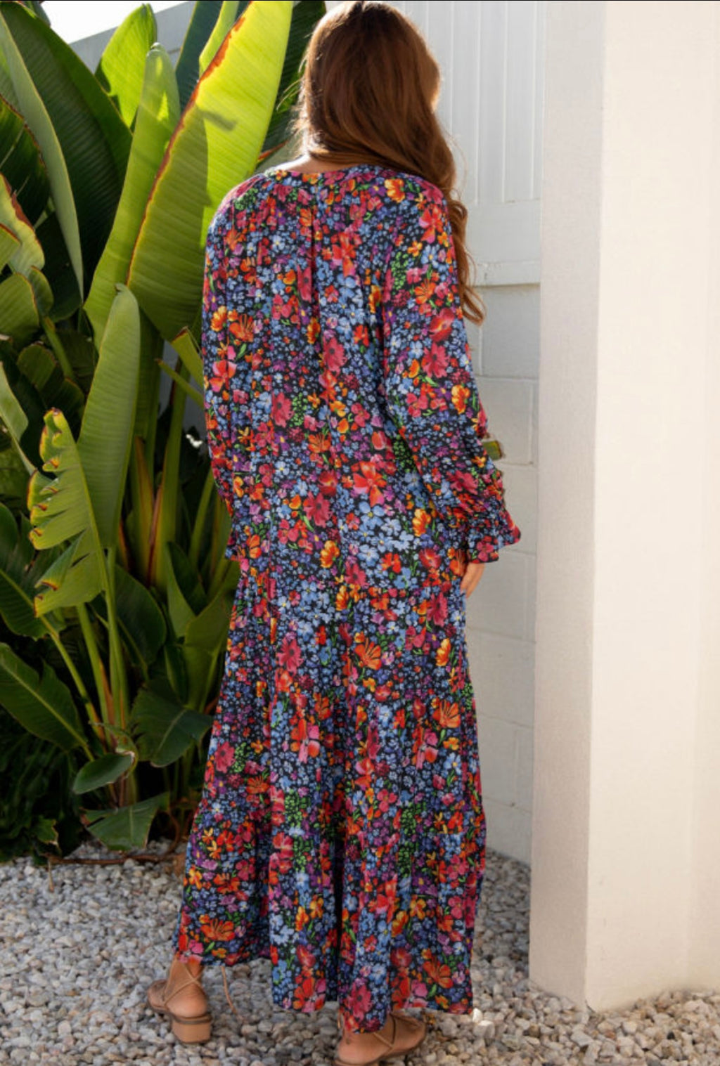 Floral Print Tassel Maxi Dress