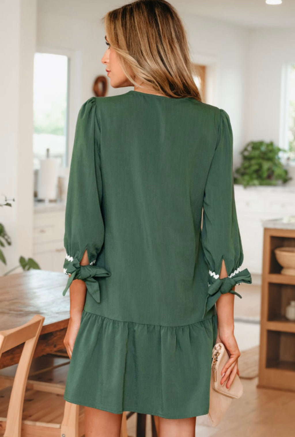 Canton Contrast RicRac Dress