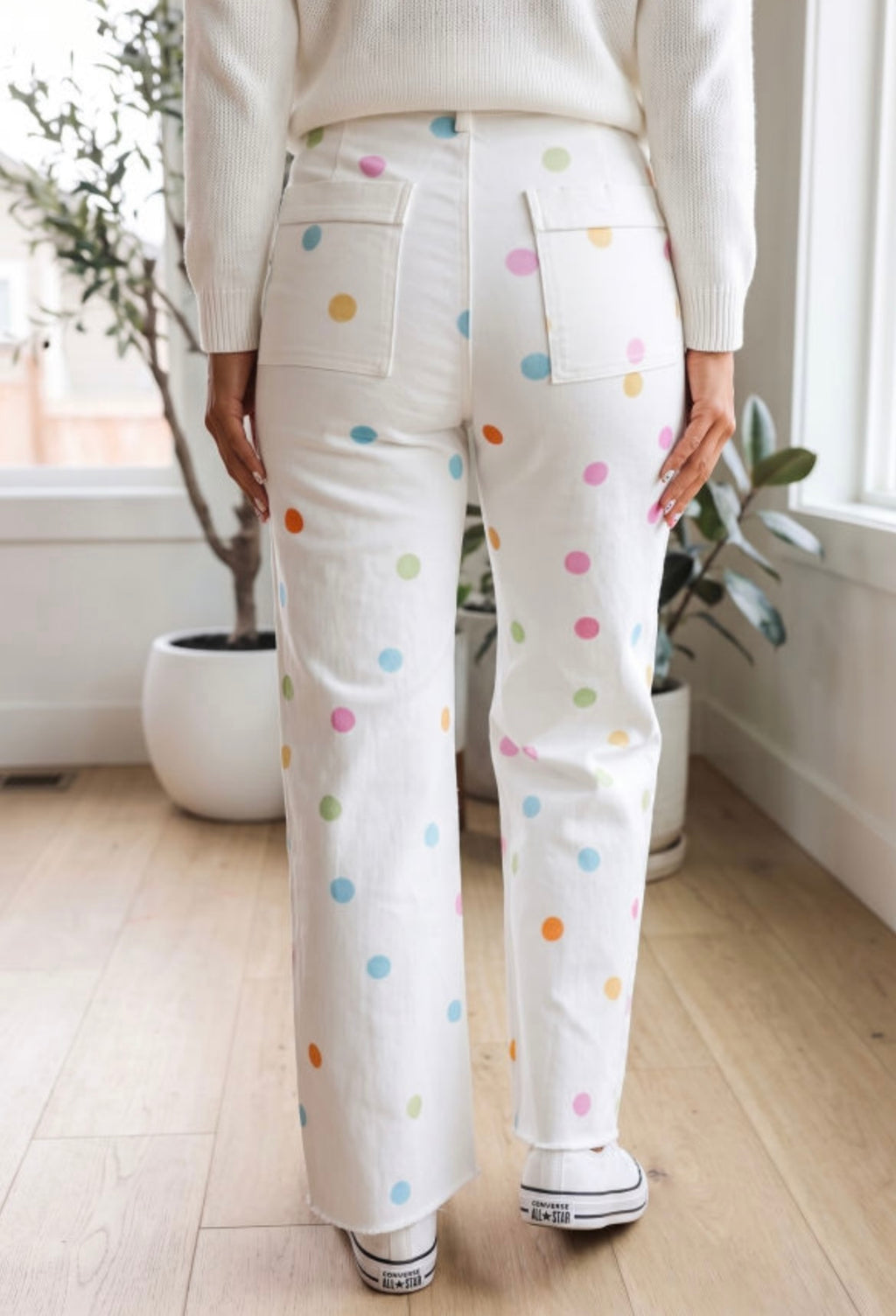 Colorful Polka Dot Jeans
