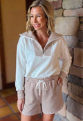 Khaki Stripe Drawstring Set