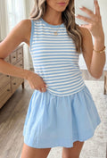 Cotton Blue Skort Set