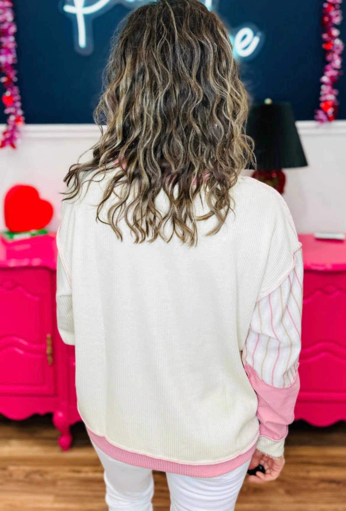 Pink Colorblock Top