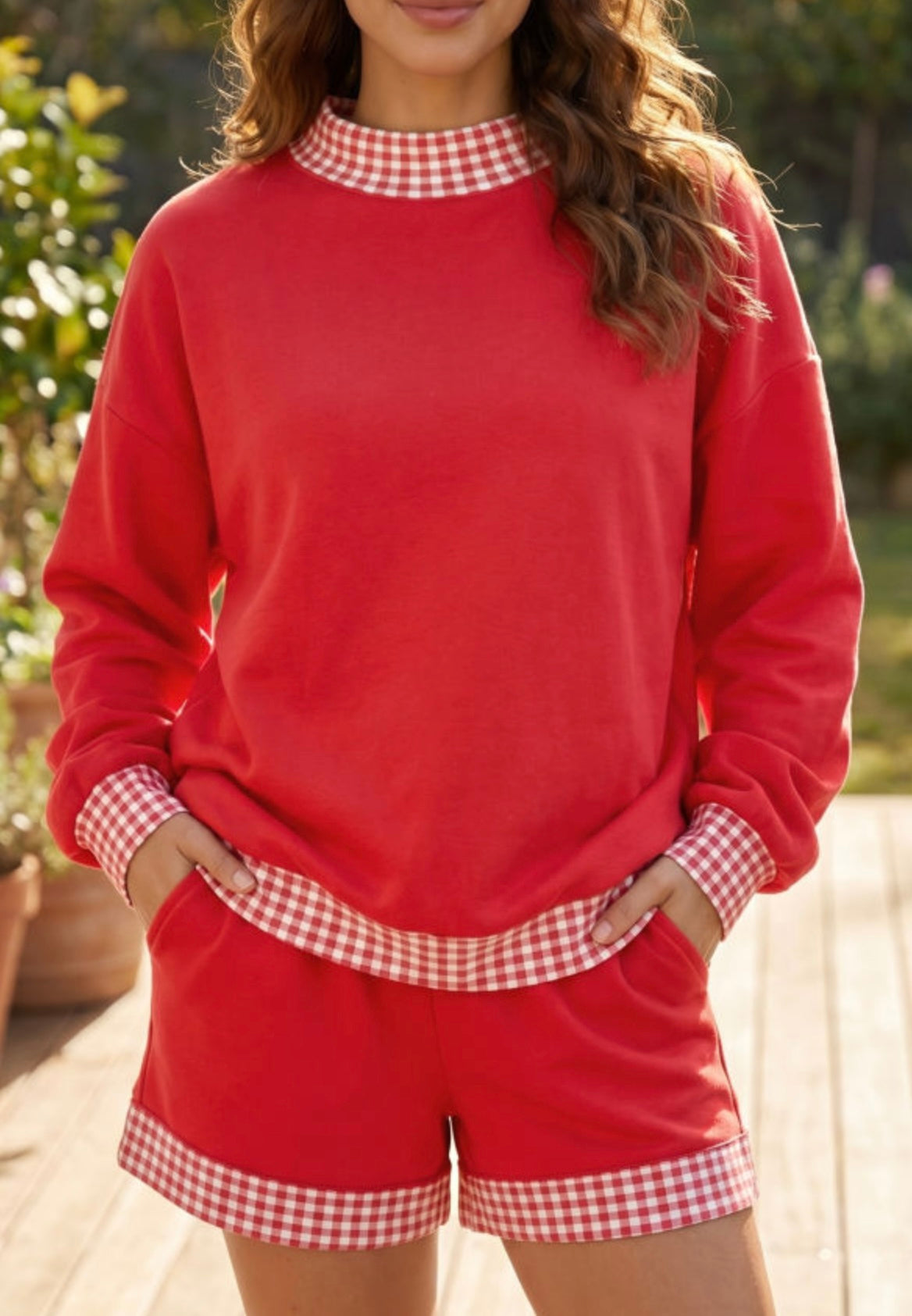 Red Gingham Set
