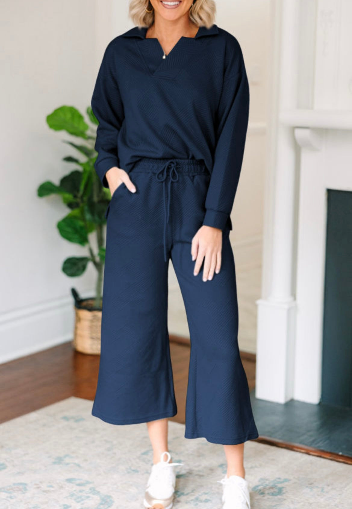 Classic Solid Pants Set